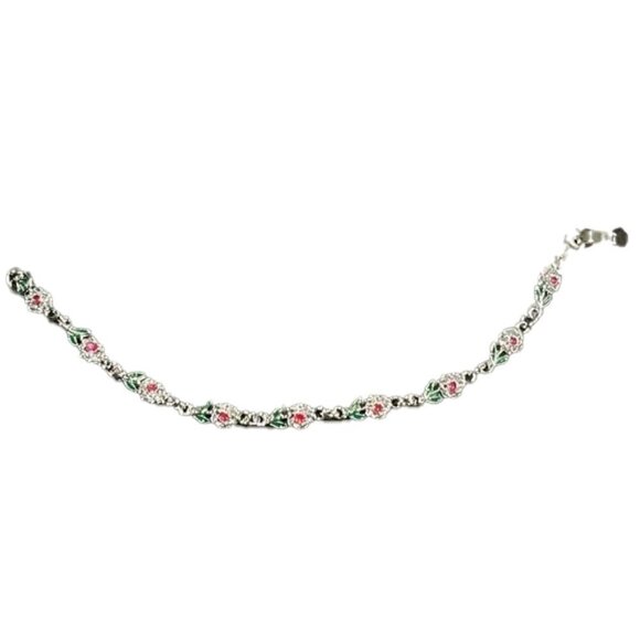 👋 3/$15 FASHION JEWELRY FLOWER BRACELET NWT - Picture 1 of 5